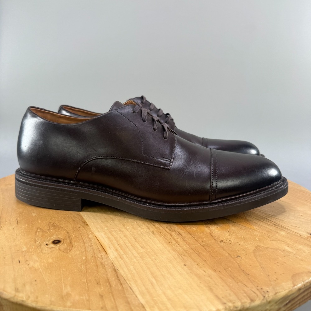 Polo Ralph Lauren Asher Cap Toe Derby Shoes Men's Size 13 Dark Brown $195